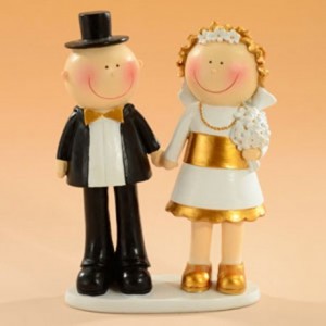 Decorative Figure Wedding - Golden Wedding Couple