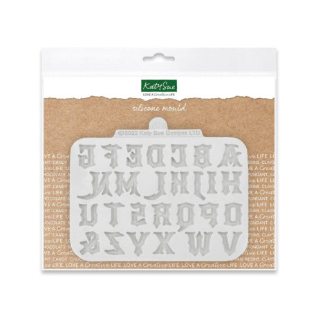 Katy Sue Uppercase Gothic Font Alphabet Silicone Mold