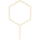 PartyDeco Wood Topper Hexagon 24 cm