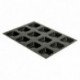 Flexipan 600 x 400 24 tartelettes carrées cannelées 78 x 78 x 20 mm