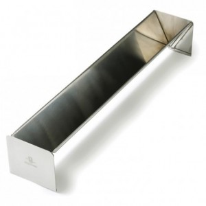 Yule log mould triangular stainless steel 500 x 90 x 75 mm