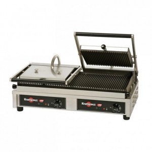 Grill multi-contact Easy Clean strié double
