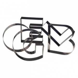 Letter B stainless steel H45 200x185 mm