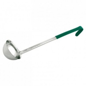 Ladle with coloured handle vert 17.5 cl
