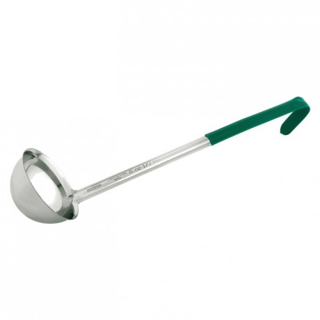 Louche inox manche vert 17,5 cL