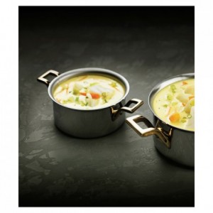 Mini-cooking pot polished stainless steel Ø 90 mm