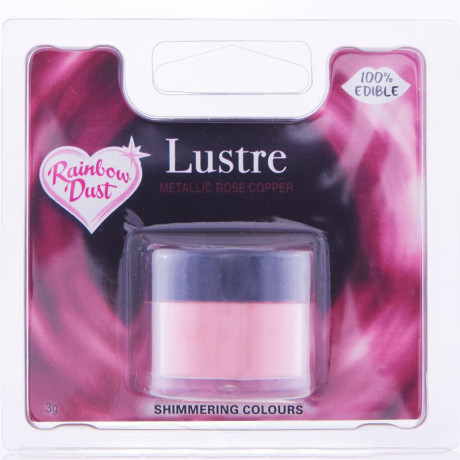 Paillettes alimentaires Rainbow Dust Rose Copper 3 g