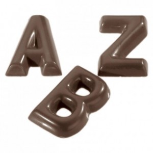 Chocolate mould polycarbonate 26 alphabet