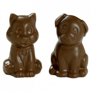 Chocolate mould polycarbonate 2 kittens