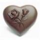 Chocolate mould polycarbonate 4 flowers decorated heart