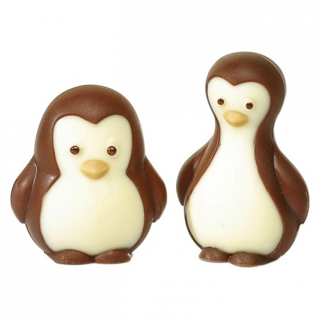 Moule 4 pingouins en polycarbonate pour chocolat