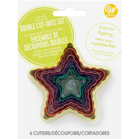 Double-Sided Cutters Wilton star 6 pieces