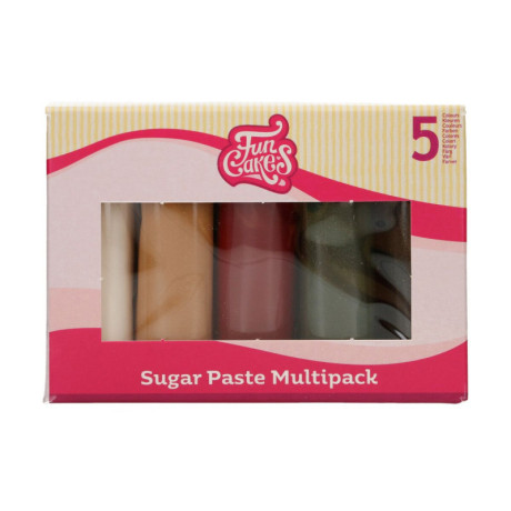 Kit pâtes à sucre FunCakes Sparkling Palette 5 x 100 g