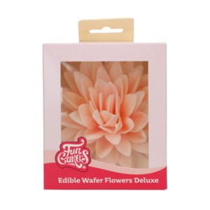 Fleurs comestibles en azyme FunCakes grande pivoine orange ombré 12,5 cm 1 pièce