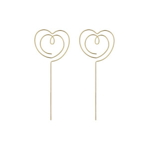Toppers PartyDeco open hearts gold 2 pieces
