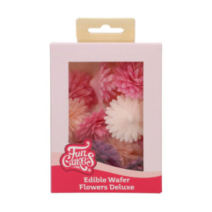 Fleurs comestibles en azyme FunCakes moyenne pâquerette mix 8,5 cm 12 pièces