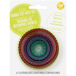 Découpoirs double face Wilton rond 6 pièces