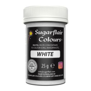 Colorant en pâte Sugarflair blanc 25 g