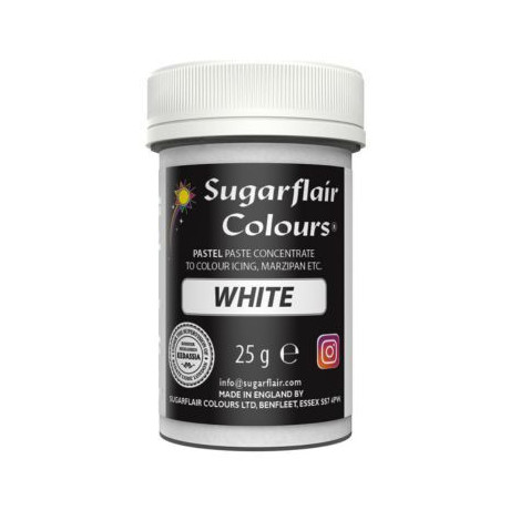 Colorant en pâte Sugarflair blanc 25 g