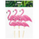 Toppers PartyDeco flamingos 6 pieces