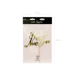 Topper PartyDeco Happy New Year gold 24 cm