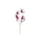 Candle PartyDeco number 6 floral white