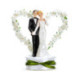 Cake Topper Figurine PartyDeco newlyweds white 16 cm