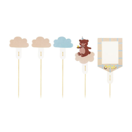 Toppers PartyDeco premier anniversaire 5 pièces