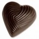 Moule bonbons coeur striés en polycarbonate pour chocolat