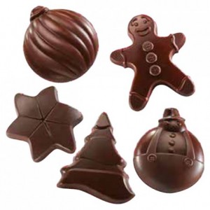 Mould chocolate "Christmas spirit" 5 shapes