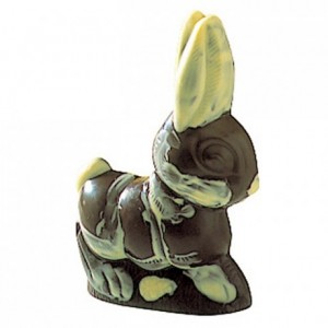Chocolate mould polycarbonate 1 seated rabbit