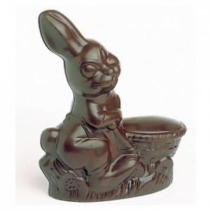 Chocolate mould polycarbonate 1 rabbit with basket