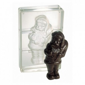 Chocolate mould polycarbonate 1 standing Santa Claus 205 mm