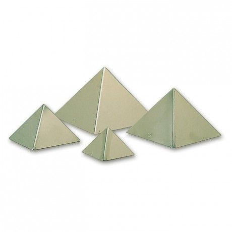 Moule pyramide 60 x 40 mm en inox (lot de 6)