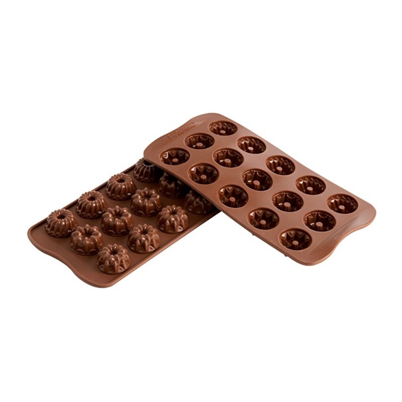 Silikomart - Moule silicone pour chocolat fantaisie Ø 28,5 x 15 mm