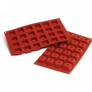 Square savarins silicone mould 35 x 35 mm