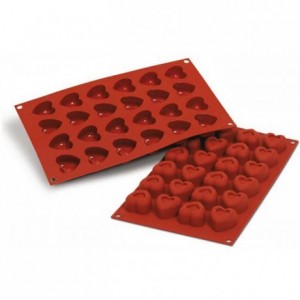 Heart savarins silicone mould 37 x 36 mm