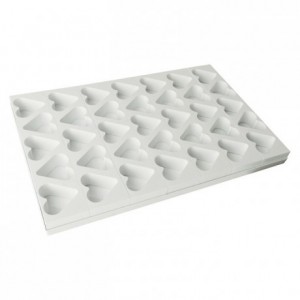 Multimoules 600 x 400 mm plaque 35 coeurs 75 x 70 mm