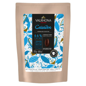 Caraïbe 66% chocolat noir de couverture Assemblages d’Exception fèves 250 g