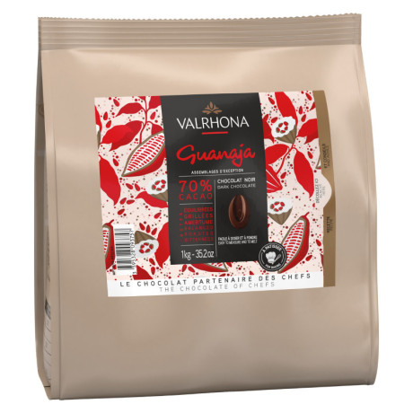 Guanaja 70% chocolat noir de couverture Assemblages d’Exception fèves 1 kg