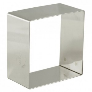 Nonnette carrée en inox 56 x 56 x 30 mm (lot de 4)