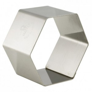 Hexagon nonnette frame stainless steel 70 x 70 x 40 mm (4 pcs)