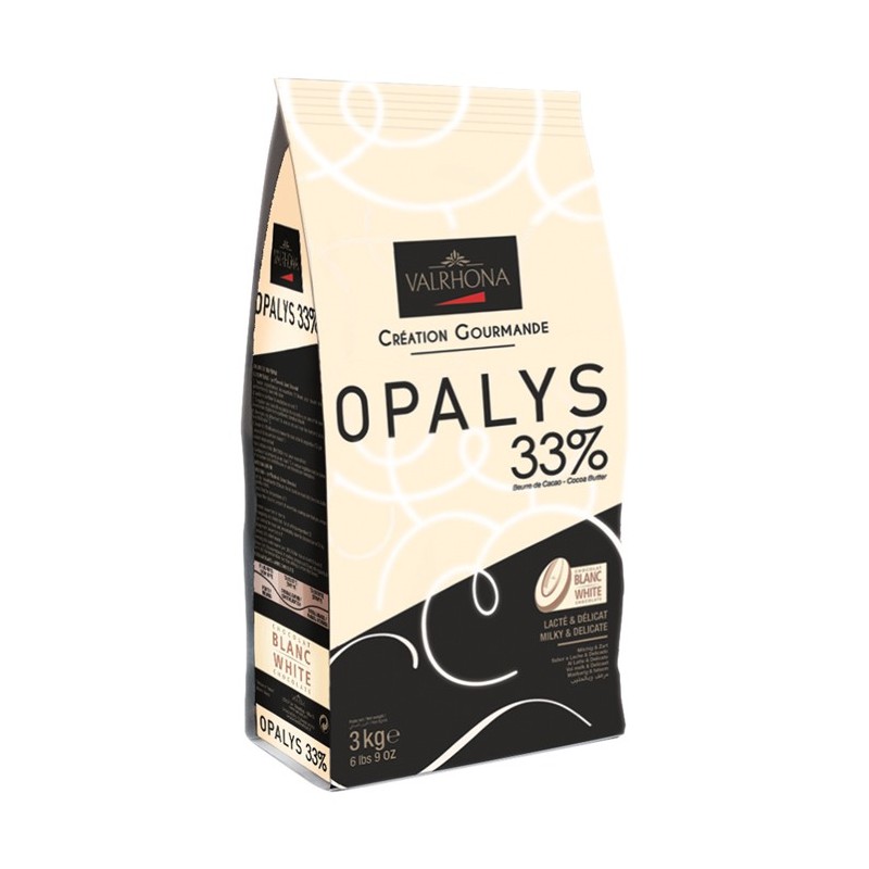 Opalys 33%chocolat blanc lacté et délicat - Valrhona