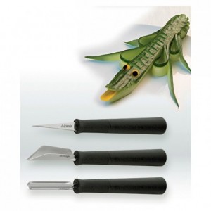 Sculpting knives for vegetables (set of 3)