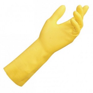 Yellow latex gloves S.8/9