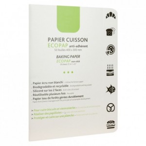 Papier cuisson Ecopap 400 x 300 mm (50 feuilles)