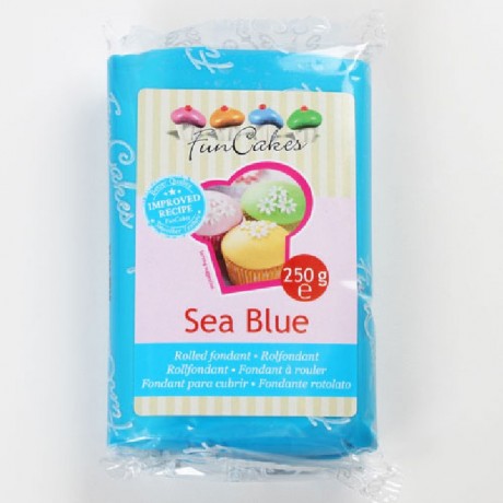 Pâte à sucre bleue indigo FunCakes - 250 gr