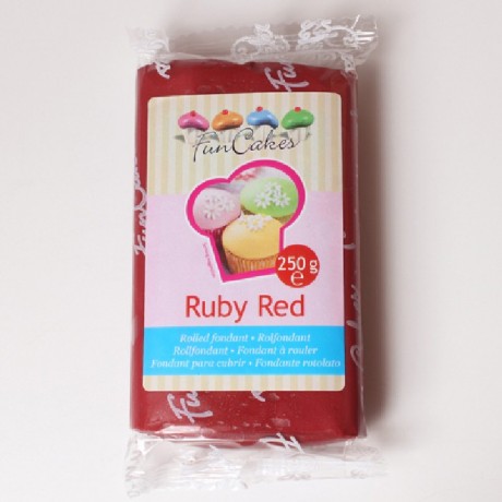 FunCakes Fondant Ruby Red 250g