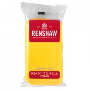 Pâte à sucre Renshaw jaune 250 g
