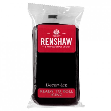 Pâte à sucre Renshaw noir profond 250 g